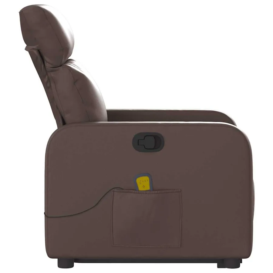 Fauteuil inclinable de massage Marron Similicuir - 10