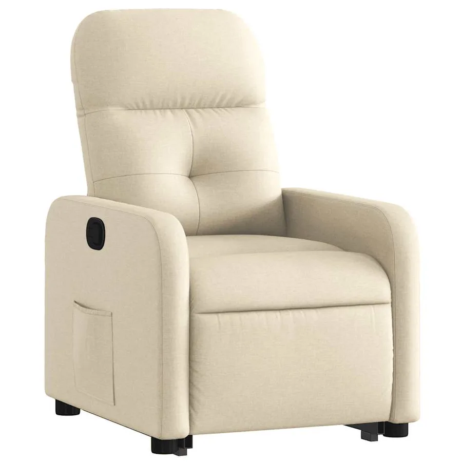 Fauteuil inclinable Crème Tissu - 4