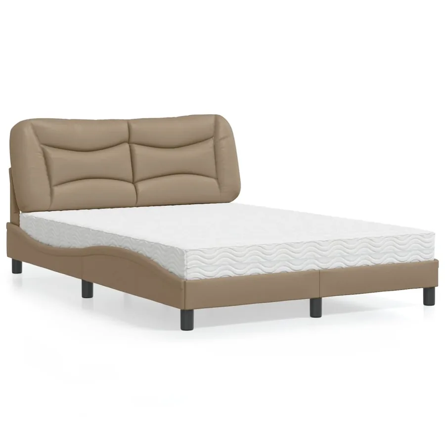 Lit avec matelas Hvar cappuccino 120x200 cm similicuir