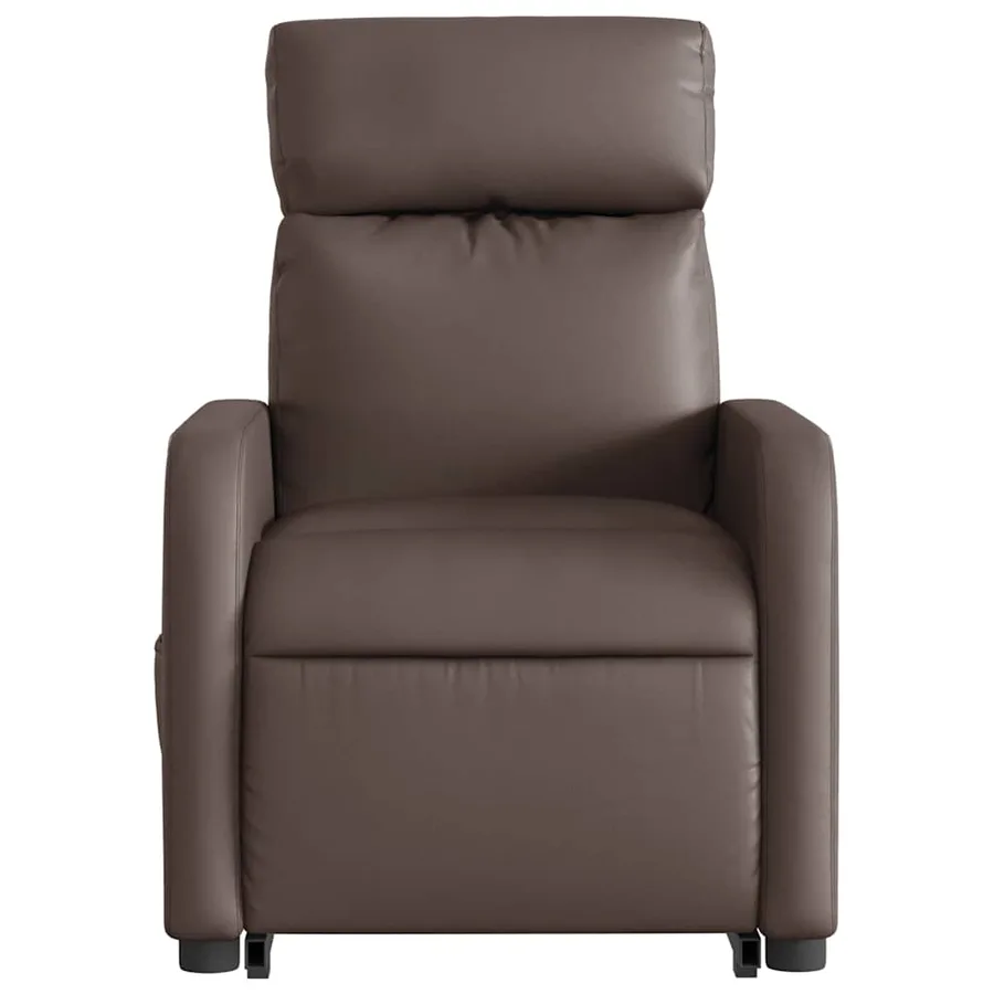 Fauteuil inclinable de massage électrique marron similicuir - 9