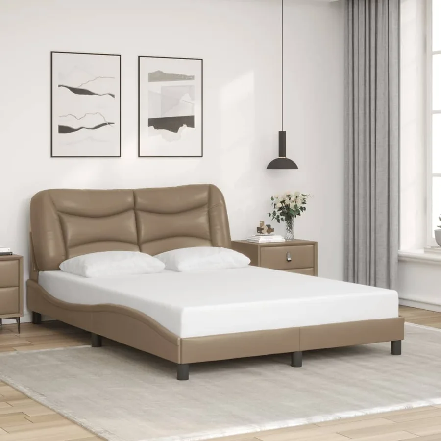 Cadre de lit avec LED sans matelas Hvar cappuccino 120x200 cm - 4