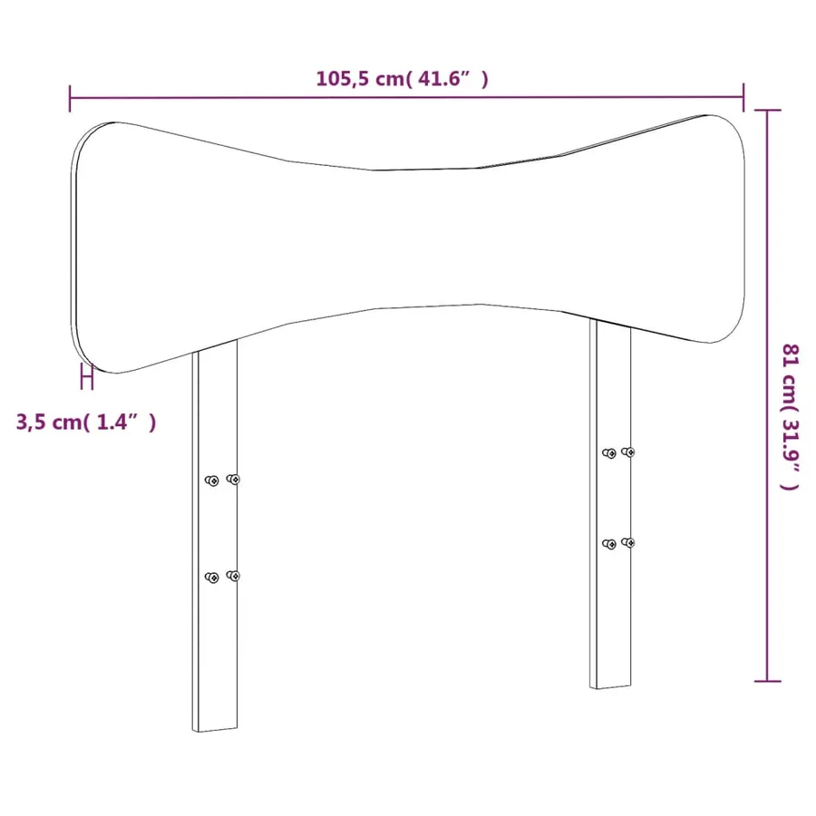 Tête de lit 100 cm bois massif de pin - 9