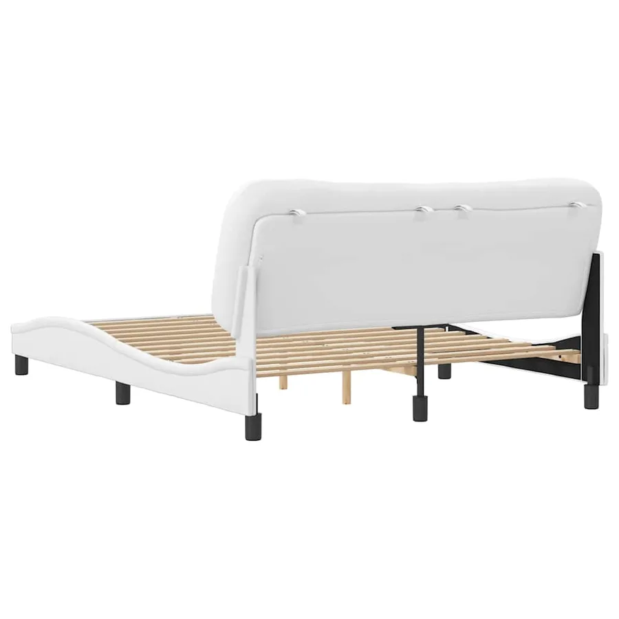 Cadre de lit sans matelas Hvar blanc 160x200 cm similicuir - 6