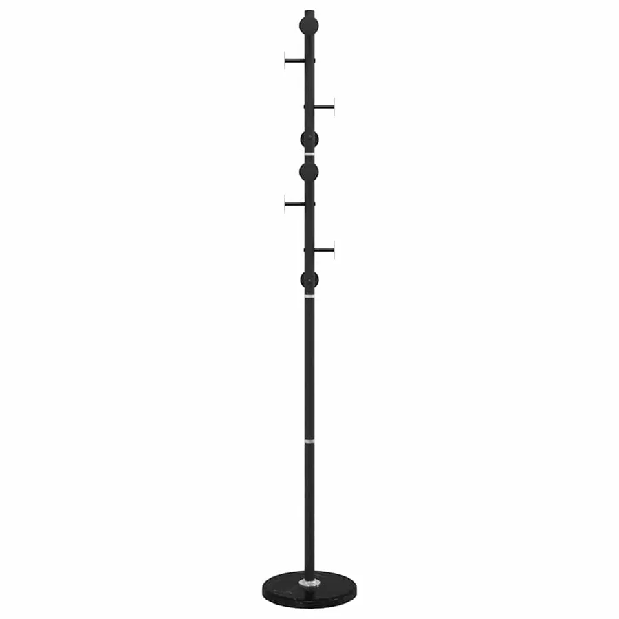 Porte-manteau noir 176 cm fer enduit de poudre - 5