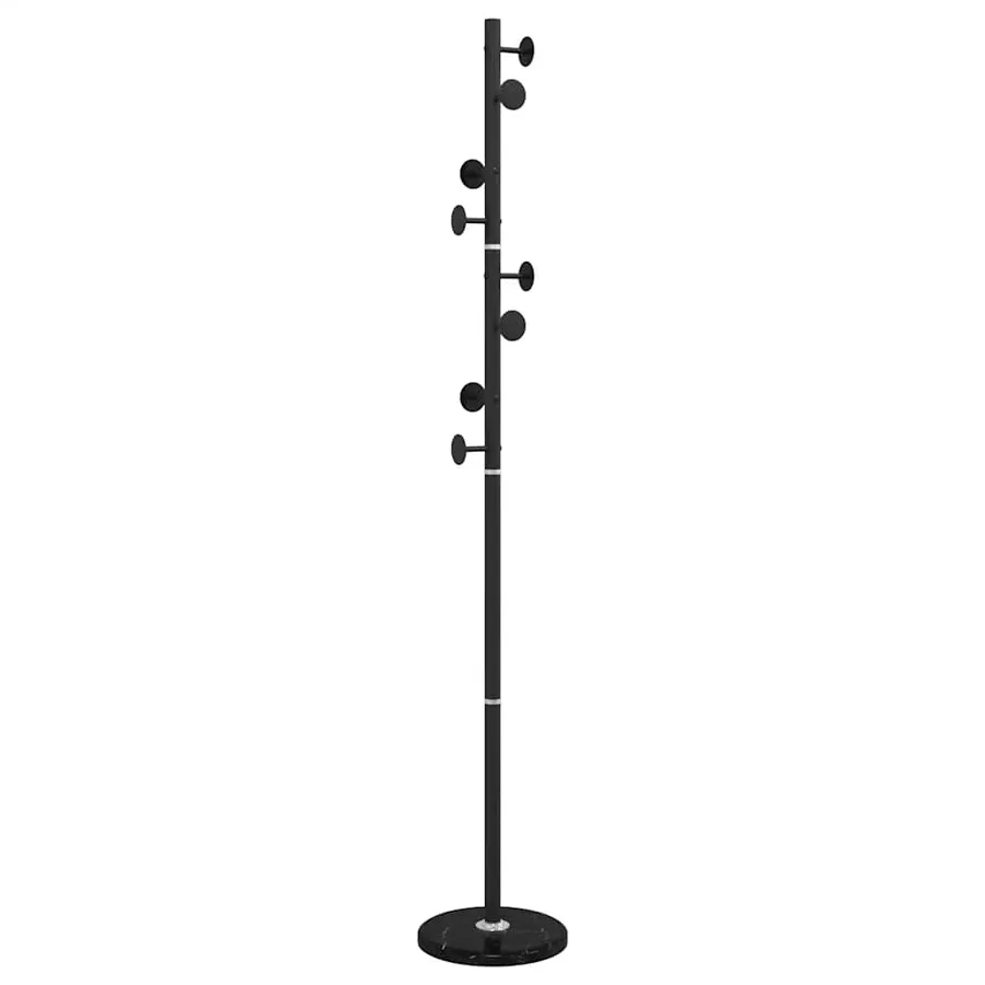 Porte-manteau noir 176 cm fer enduit de poudre - 6