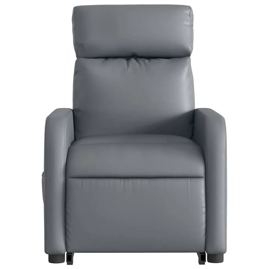 Fauteuil inclinable électrique gris similicuir - 9