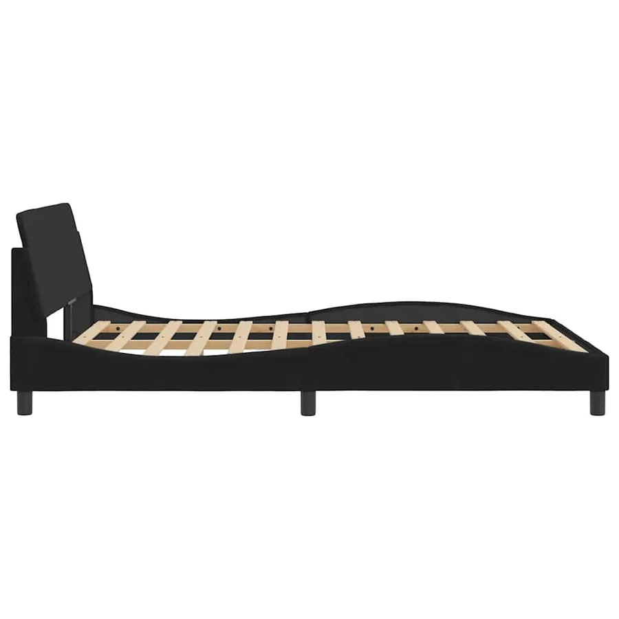 Cadre de lit Dover noir 120x200 cm velours - 5