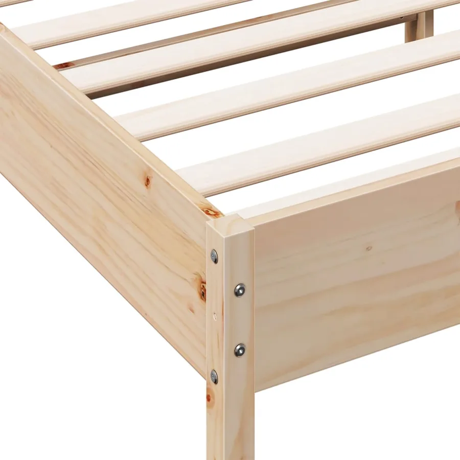 Cadre de lit sans matelas 200x200 cm bois massif de pin - 7