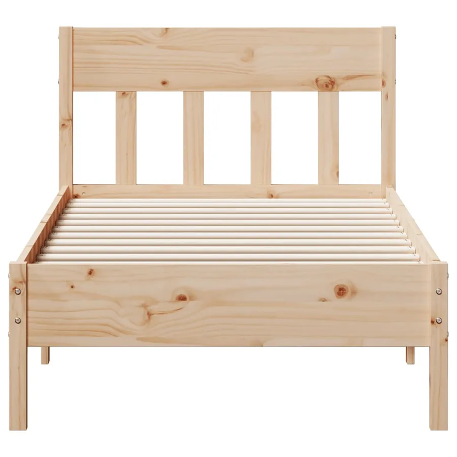 Cadre de lit sans matelas 90x200 cm bois de pin massif - 4