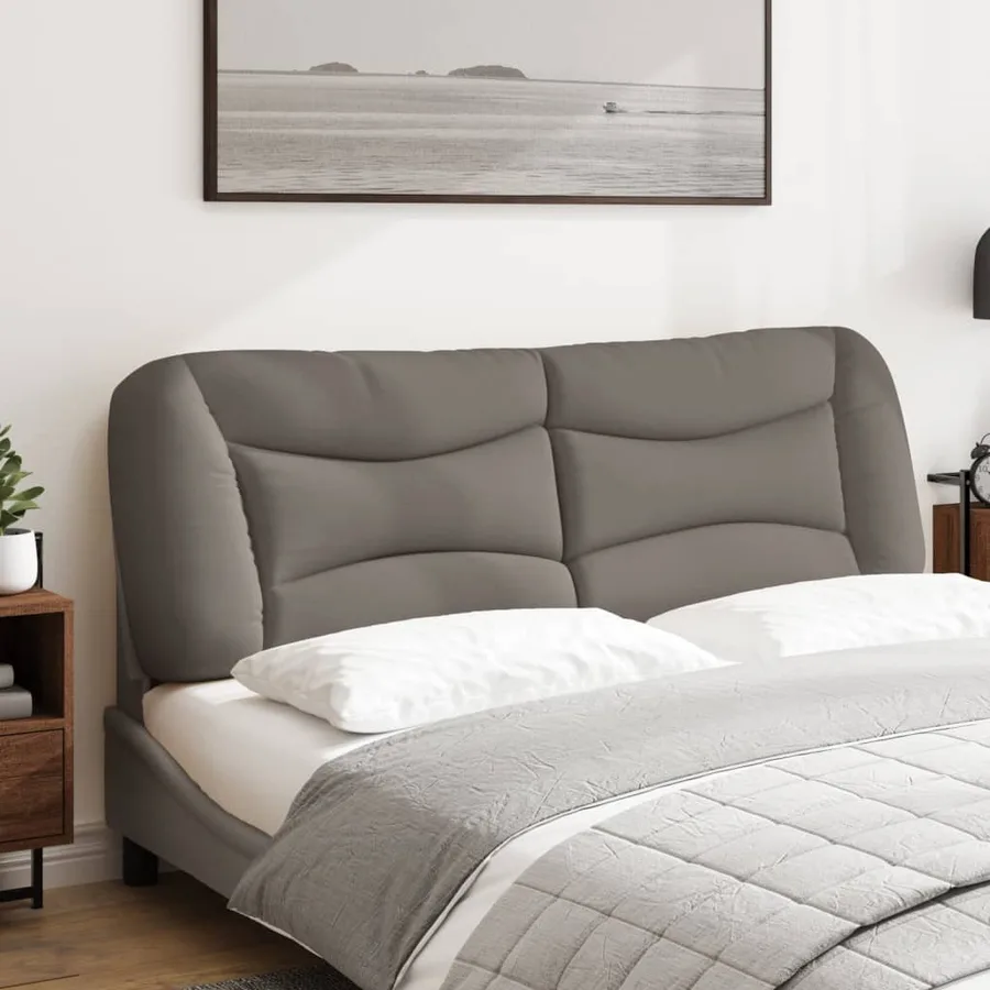 Coussin de tête de lit Hvar taupe 160 cm tissu - 3
