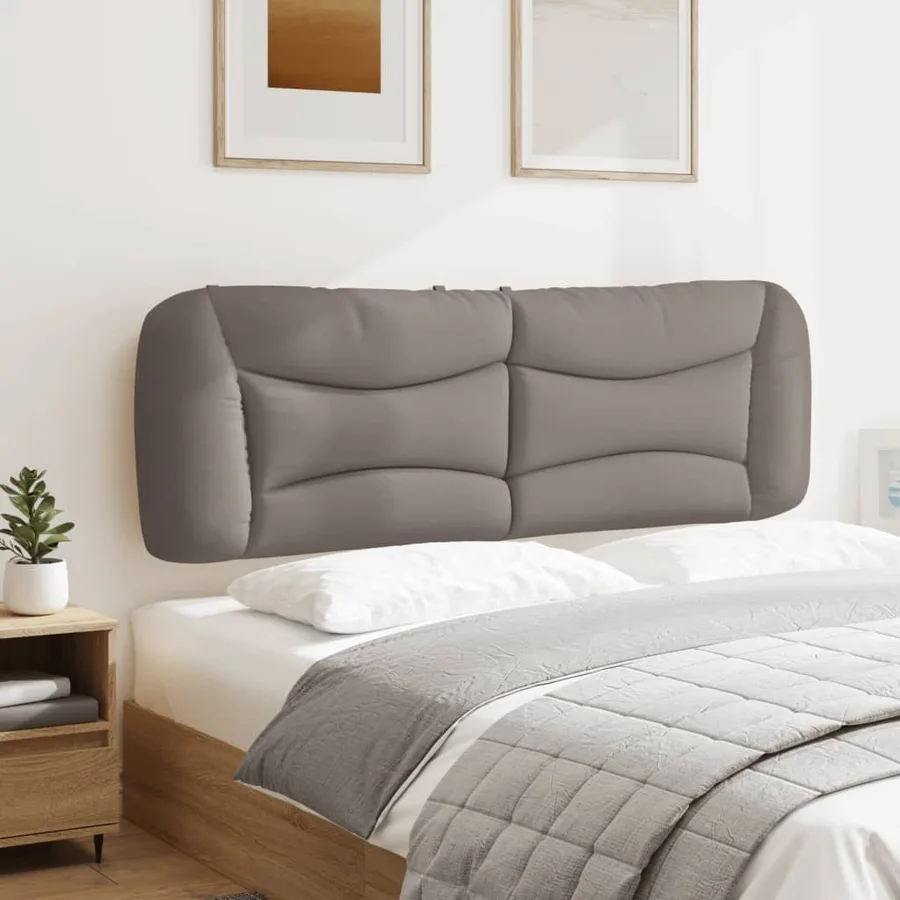 Coussin de tête de lit Hvar taupe 160 cm tissu - 4