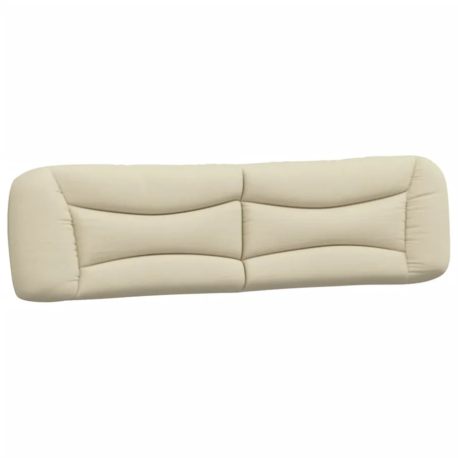 Lit avec matelas Hvar crème 200x200 cm tissu - 5
