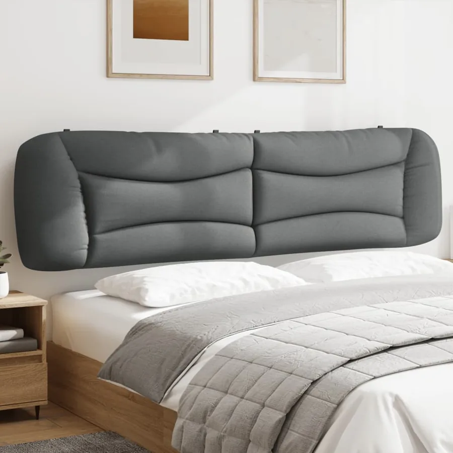 Coussin de tête de lit Hvar gris clair 200 cm tissu