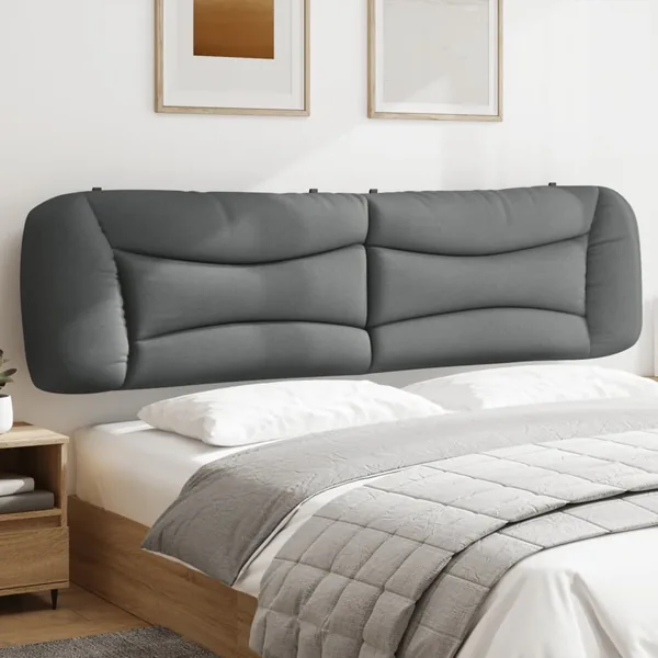 Coussin de tête de lit Hvar gris clair 200 cm tissu