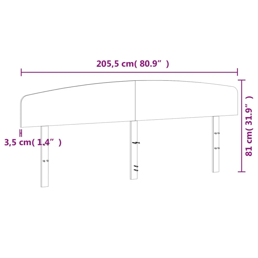 Tête de lit 200 cm bois massif de pin - 9