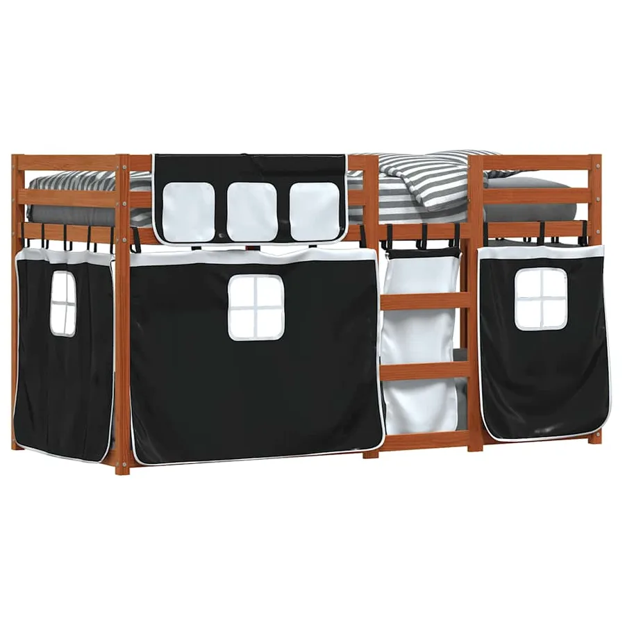 Lit superposé sans matelas 80x200 cm bois de pin massif - 4