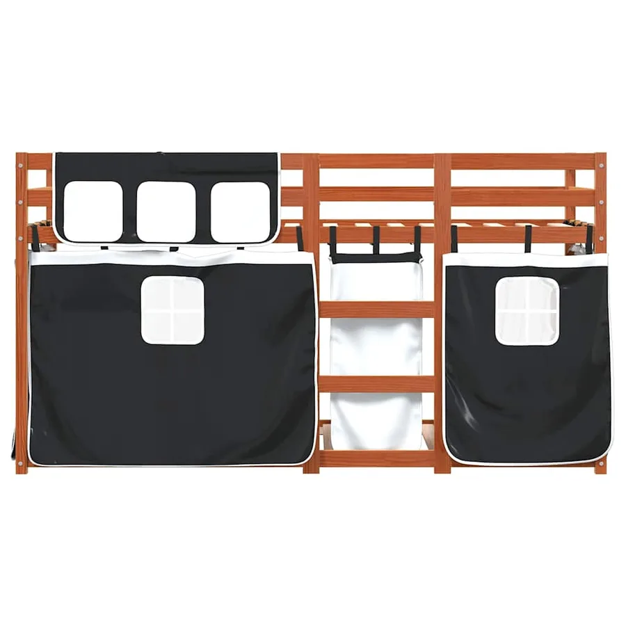 Lit superposé sans matelas 80x200 cm bois de pin massif - 5