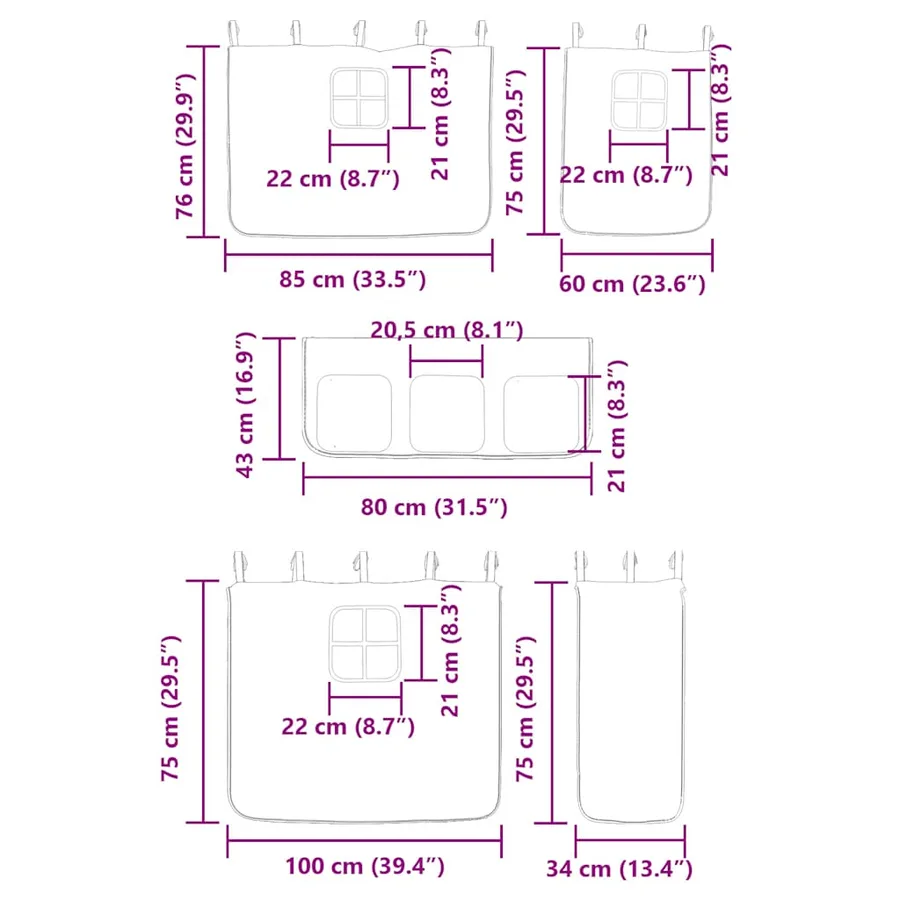 Lit superposé sans matelas 90x200 cm bois de pin massif - 15