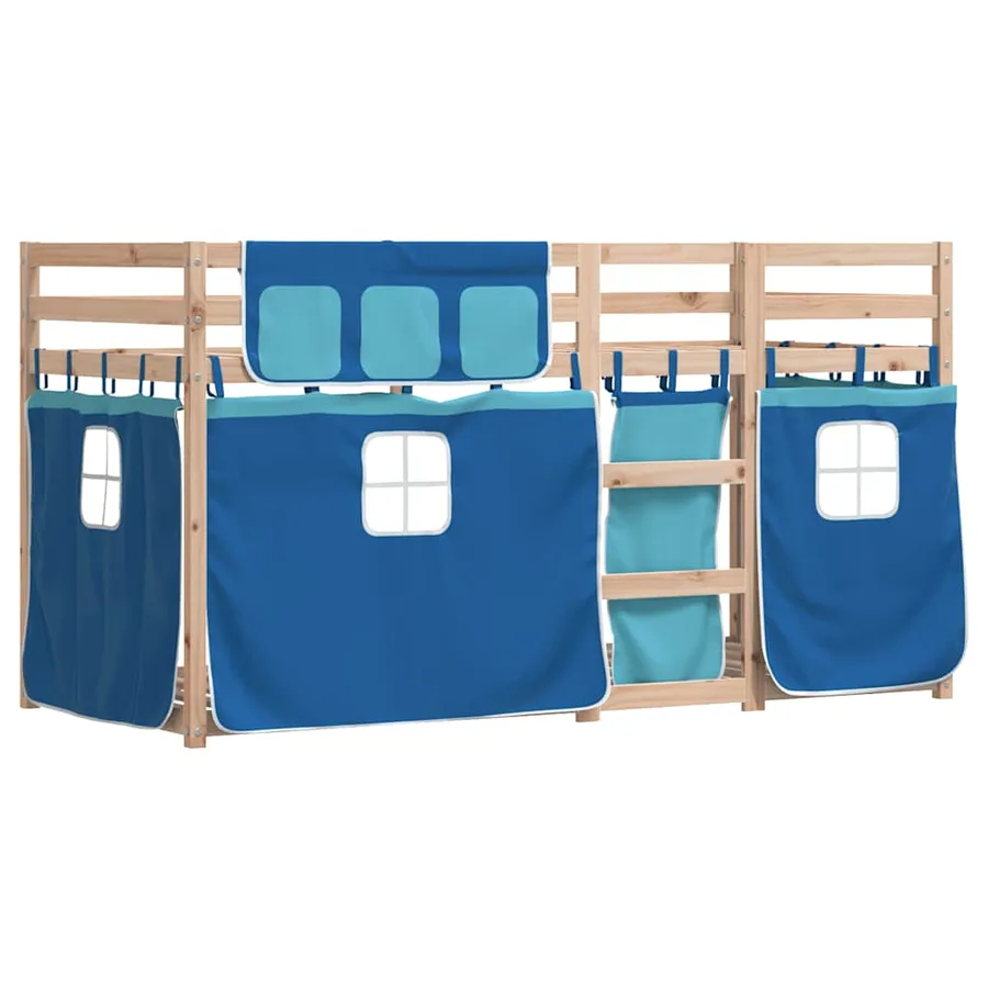 Lit superposé sans matelas 90x200 cm bois de pin massif - 3