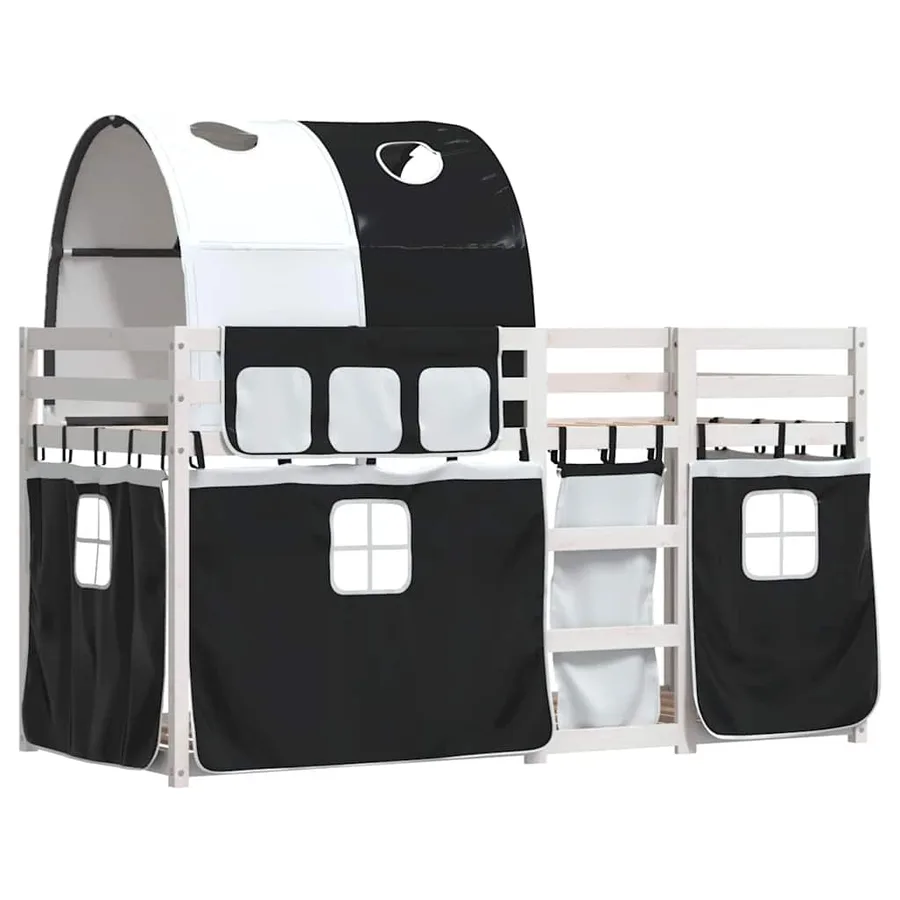 Lit superposé sans matelas 90x200 cm bois de pin massif - 3
