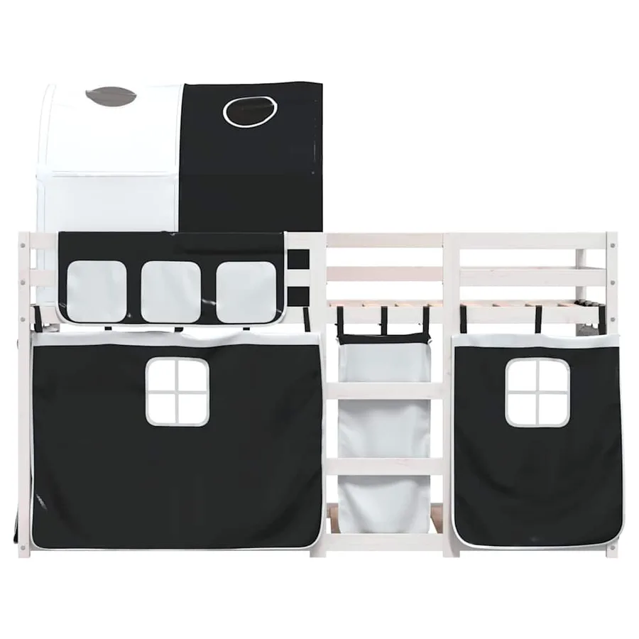 Lit superposé sans matelas 90x200 cm bois de pin massif - 5