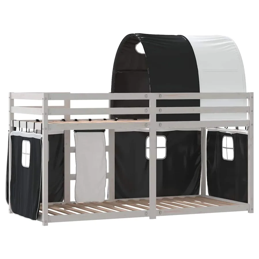 Lit superposé sans matelas 90x200 cm bois de pin massif - 7