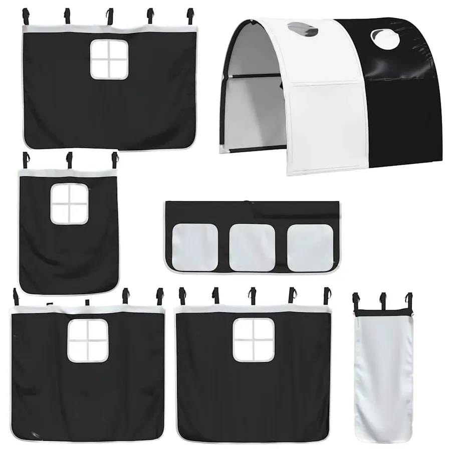 Lit superposé sans matelas 90x200 cm bois de pin massif - 9