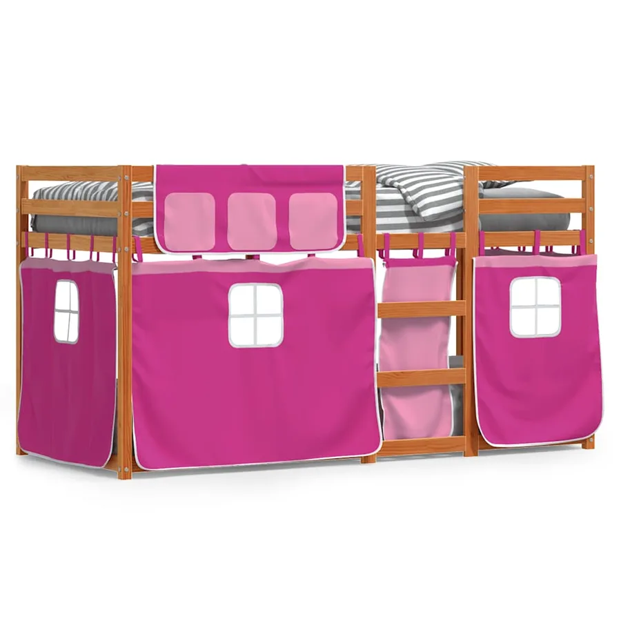 Lit superposé sans matelas 90x200 cm bois de pin massif - 2