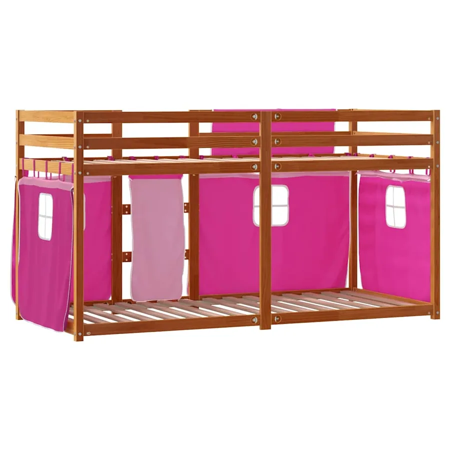 Lit superposé sans matelas 90x200 cm bois de pin massif - 7