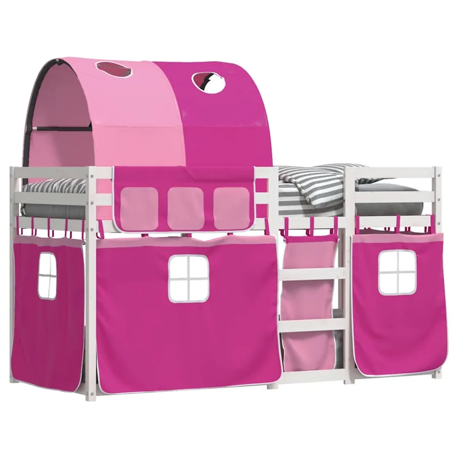 Lit superposé sans matelas 90x200 cm bois de pin massif - 4