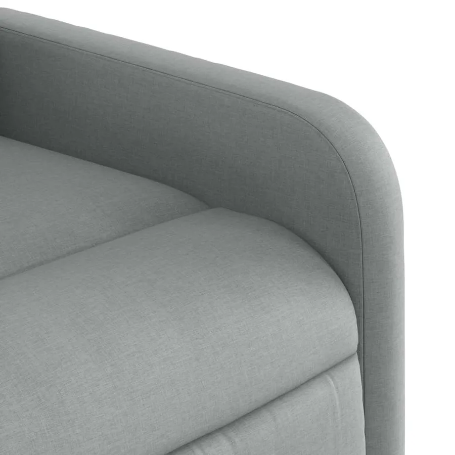 Fauteuil inclinable de massage électrique Gris clair Tissu - 12