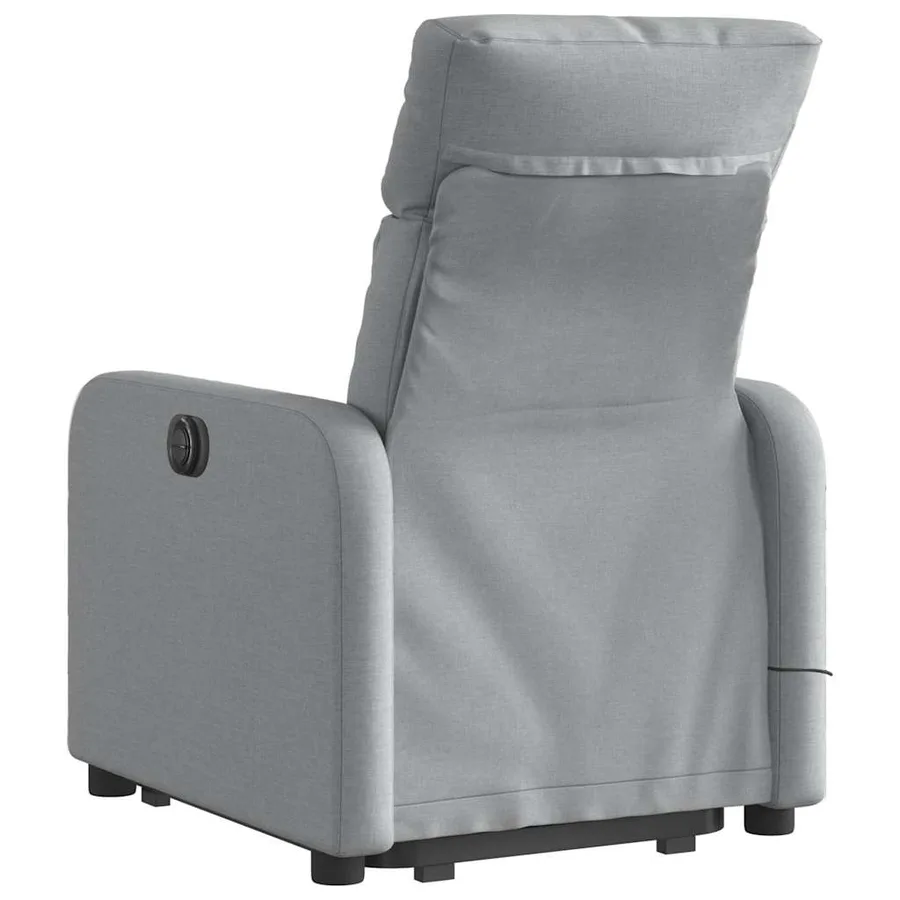 Fauteuil inclinable de massage électrique Gris clair Tissu - 5