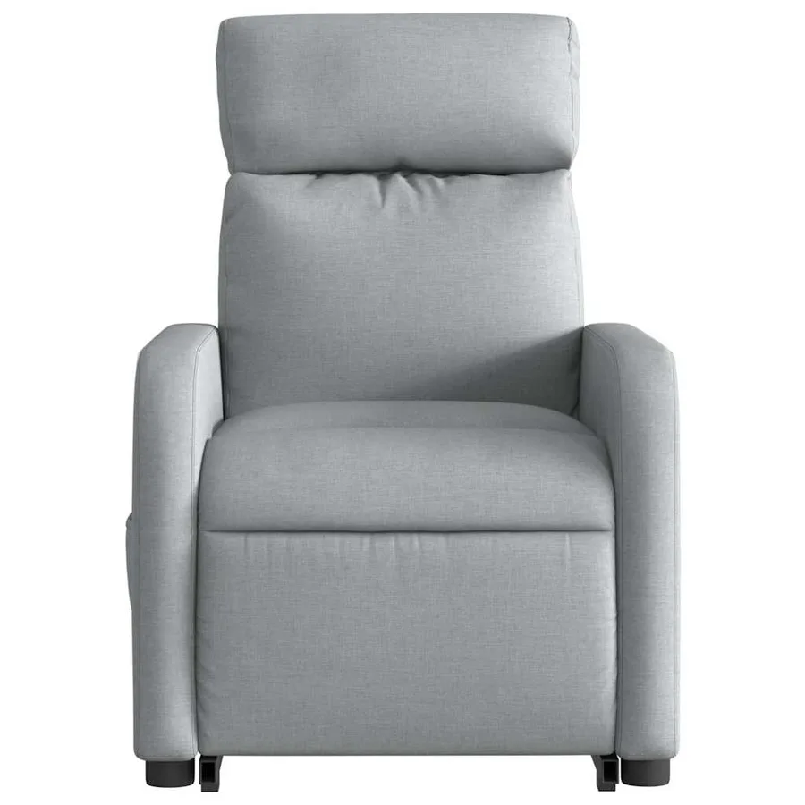 Fauteuil inclinable de massage électrique Gris clair Tissu - 9