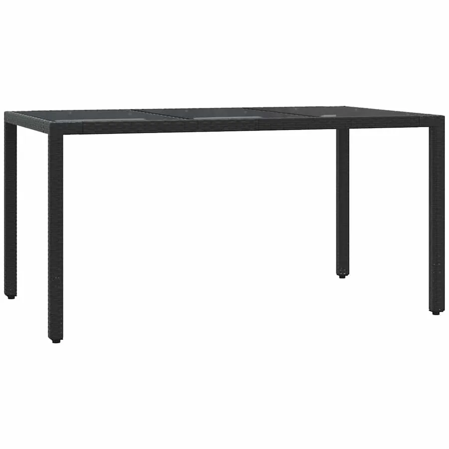 Ensemble à manger de jardin coussins 5pcs Noir Résine tressée - 4