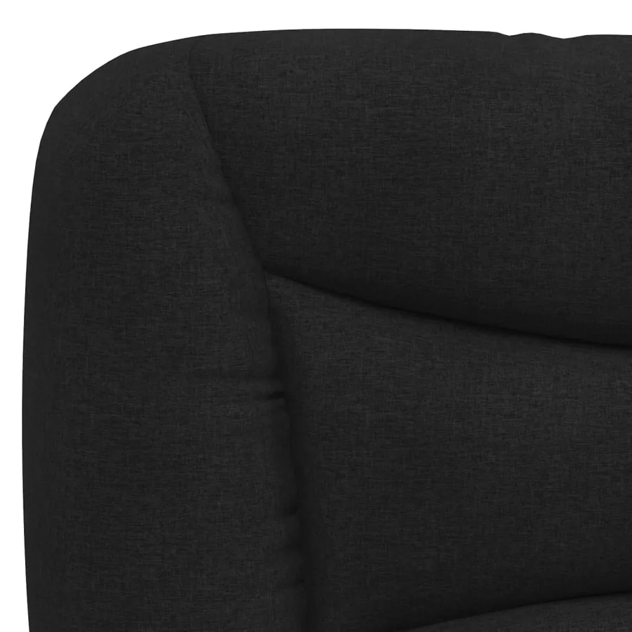 Lit avec matelas Hvar noir 120x200 cm tissu - 6