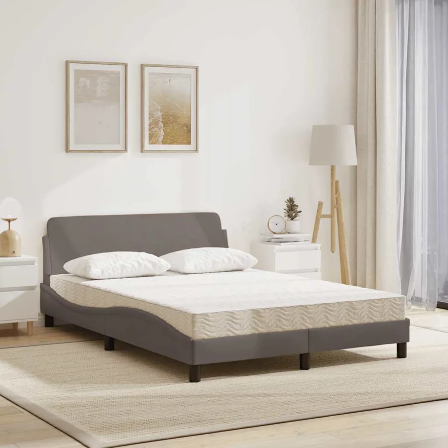 Lit avec matelas Dover taupe 120x200 cm tissu - 3