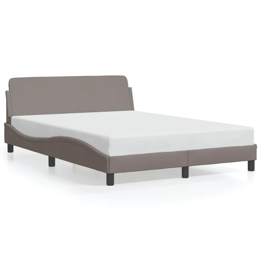 Cadre de lit Dover taupe 120x200 cm tissu - 2