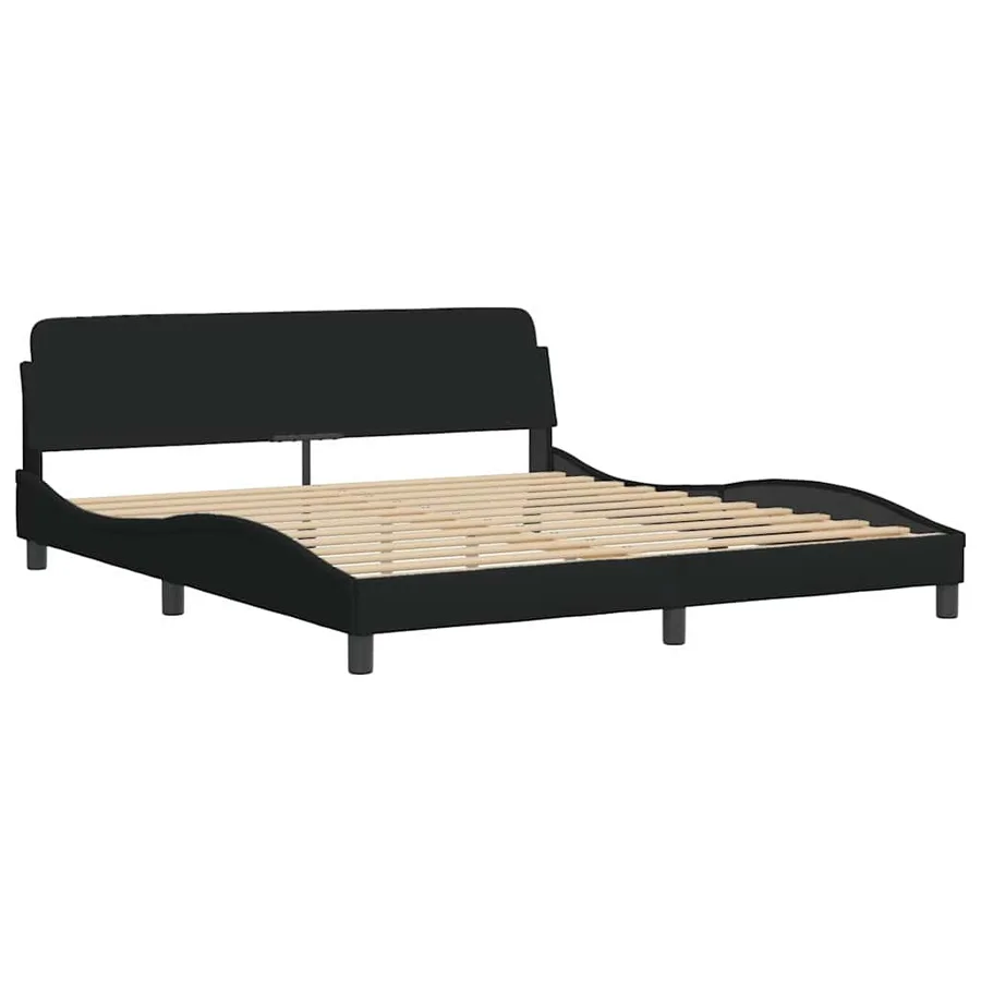 Cadre de lit Dover noir 180x200 cm tissu - 3