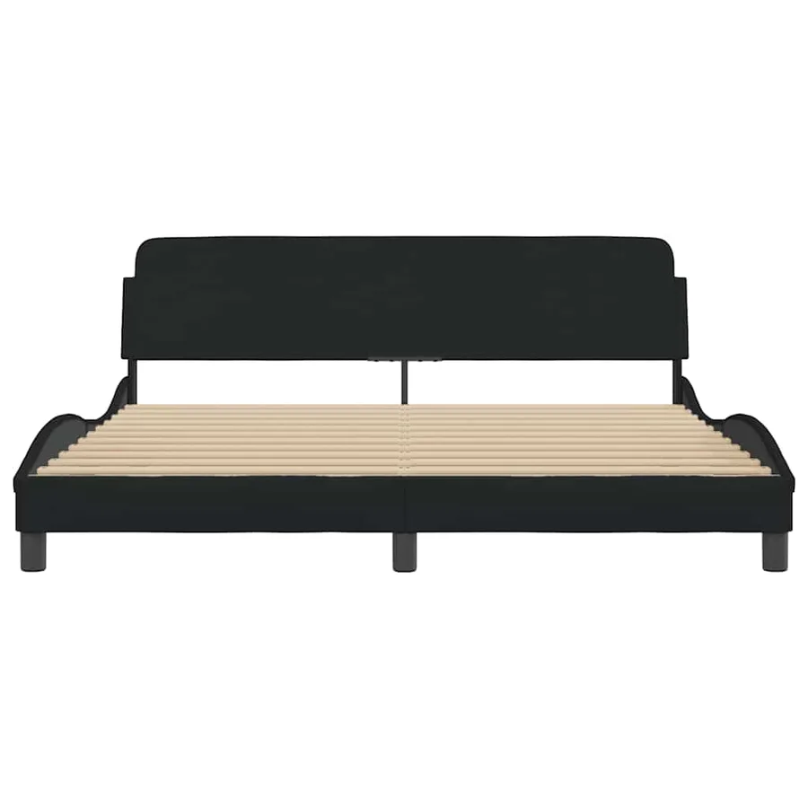 Cadre de lit Dover noir 180x200 cm tissu - 4