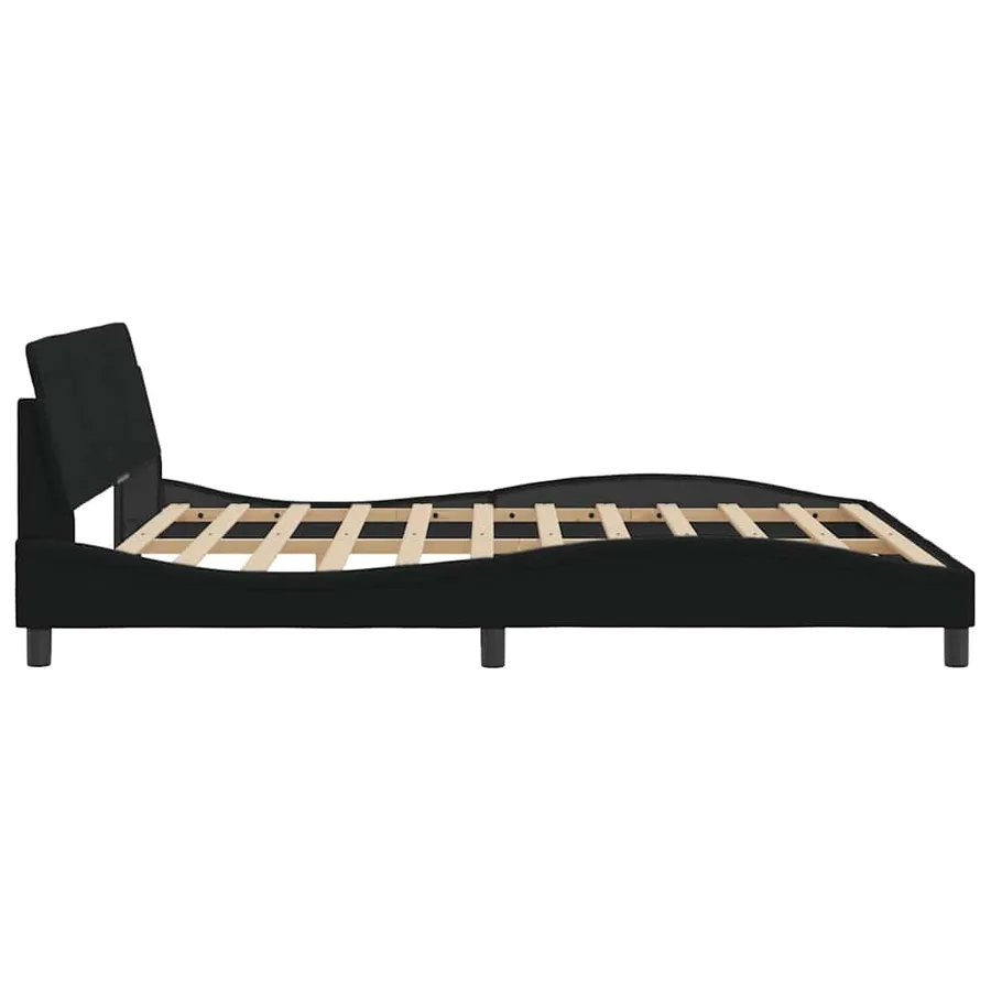 Cadre de lit Dover noir 180x200 cm tissu - 5
