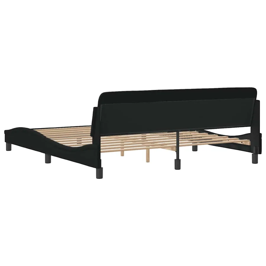 Cadre de lit Dover noir 180x200 cm tissu - 6