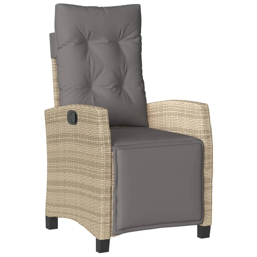 Ensemble à manger de jardin et coussins 3 pcs mélange beige - 3