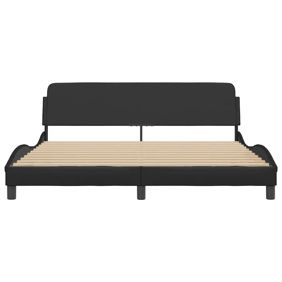 Cadre de lit Dover noir 180x200 cm similicuir - 4