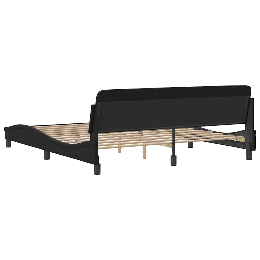 Cadre de lit Dover noir 180x200 cm similicuir - 6