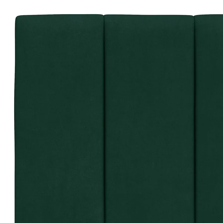 Lit avec matelas Hanko vert foncé 180x200 cm velours - 6