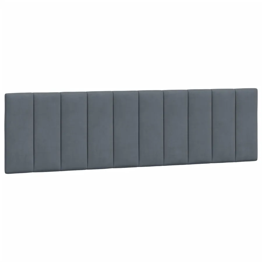 Lit avec matelas Hanko gris foncé 180x200 cm velours - 5