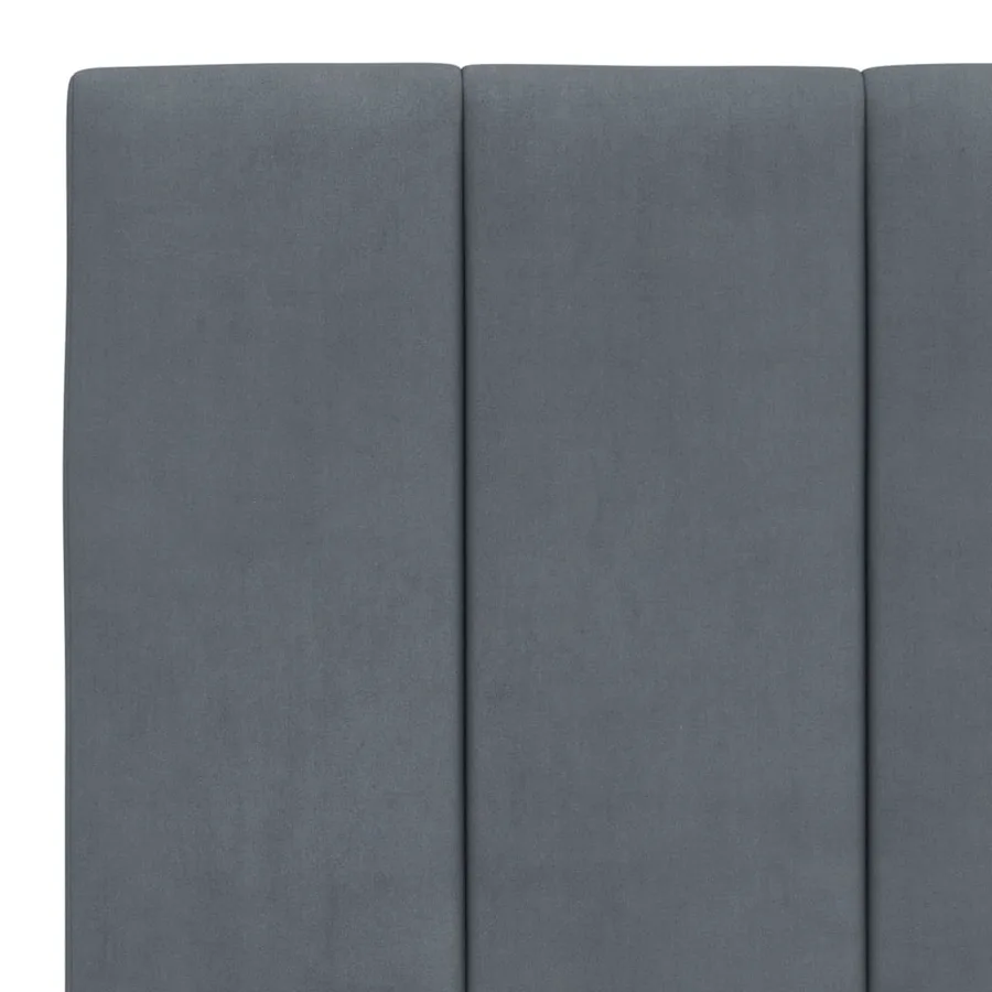 Coussin de tête de lit Hanko gris foncé 180 cm velours - 8