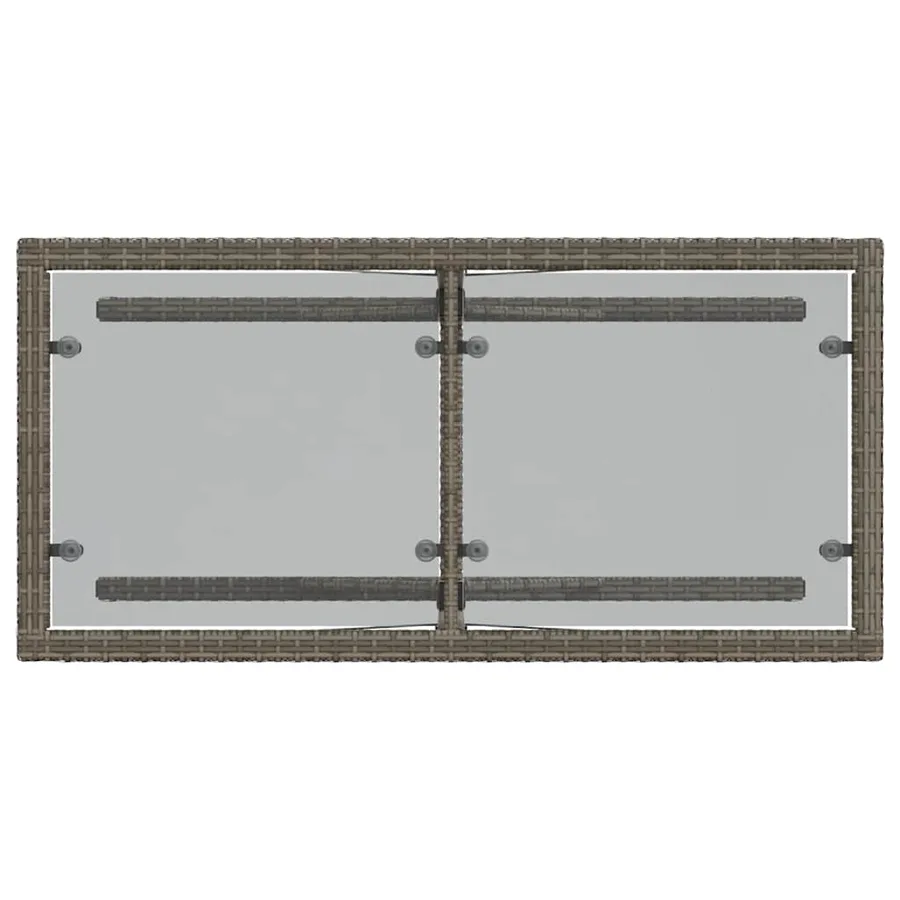 Ensemble de bistro 3 pcs avec coussins gris résine tressée - 9