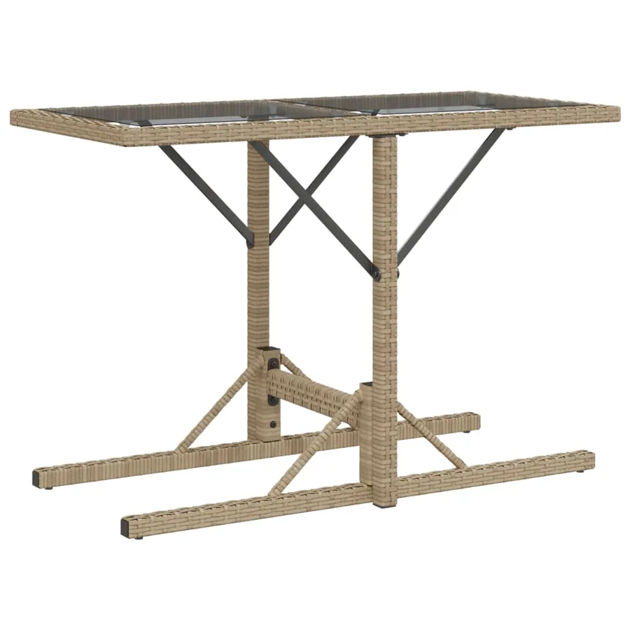 Ensemble de bistro 3 pcs avec coussins beige résine tressée - 7