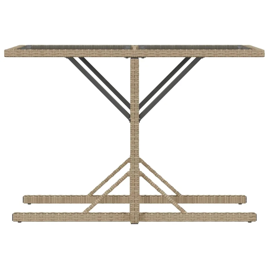 Ensemble de bistro 3 pcs avec coussins beige résine tressée - 8
